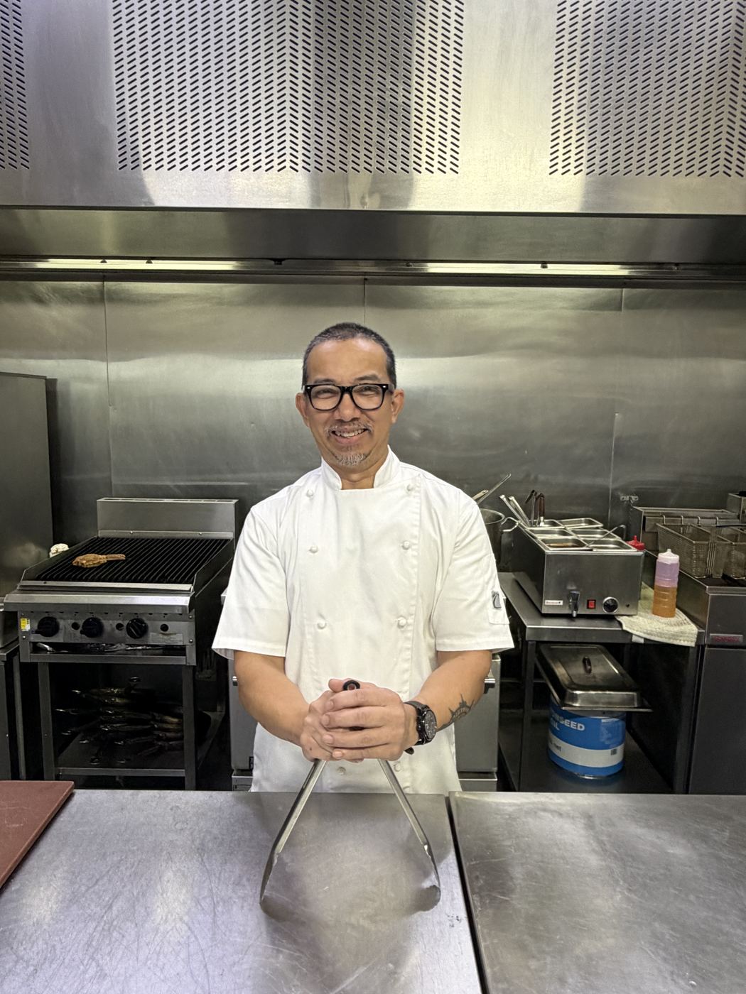 Executive Chef Emmanuel in the Dooleys Capella kitchen
